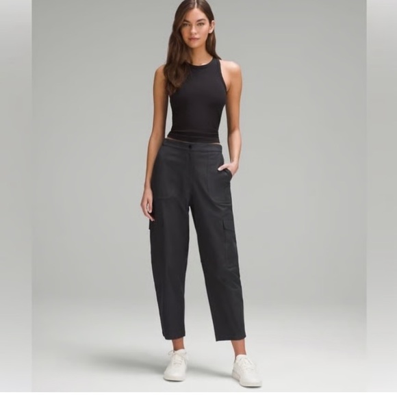 lululemon athletica Pants - Lululemon Utilitech dark grey cargo pants high rise women 30